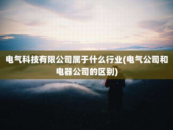 电气科技有限公司属于什么行业(电气公司和电器公司的区别)