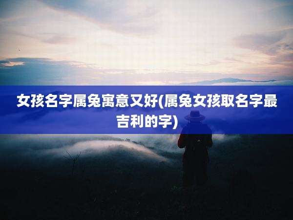 女孩名字属兔寓意又好(属兔女孩取名字最吉利的字)