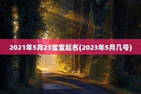 2021年5月23宝宝起名(2023年5月几号)
