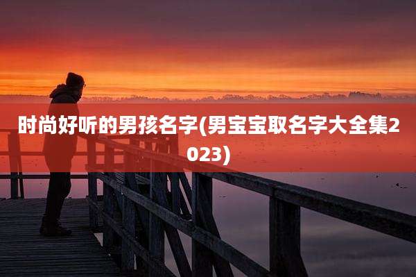 时尚好听的男孩名字(男宝宝取名字大全集2023)