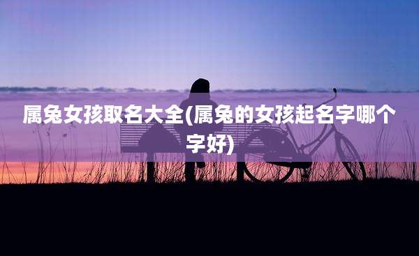 属兔女孩取名大全(属兔的女孩起名字哪个字好)