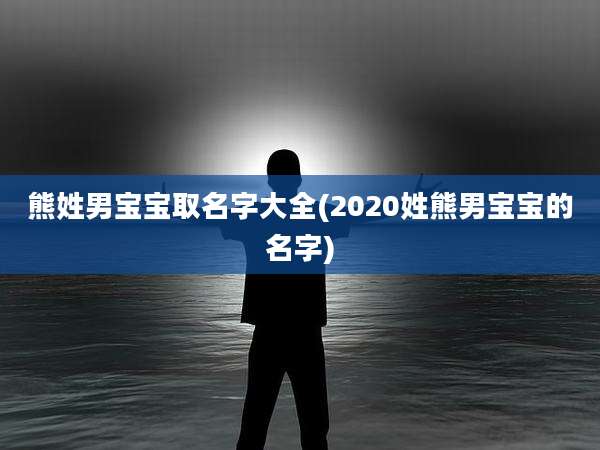 熊姓男宝宝取名字大全(2020姓熊男宝宝的名字)