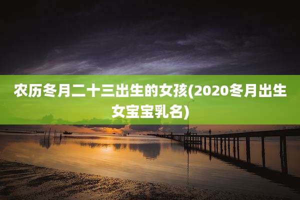 农历冬月二十三出生的女孩(2020冬月出生女宝宝乳名)