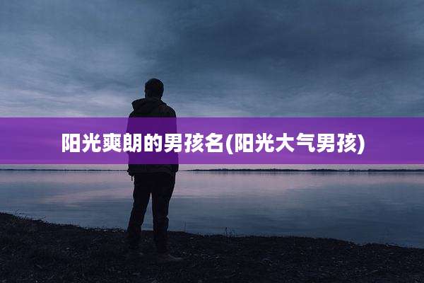 阳光爽朗的男孩名(阳光大气男孩)