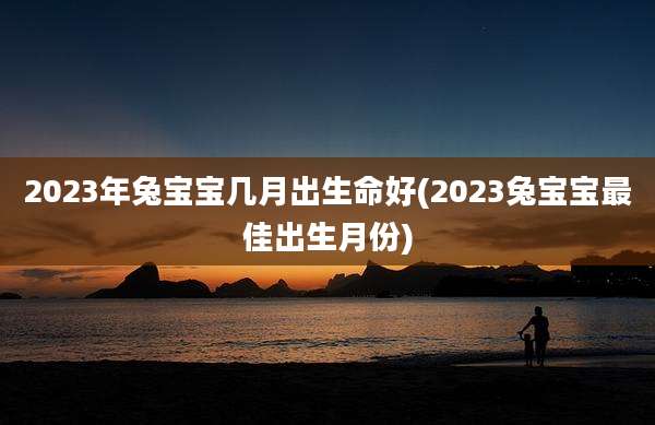 2023年兔宝宝几月出生命好(2023兔宝宝最佳出生月份)
