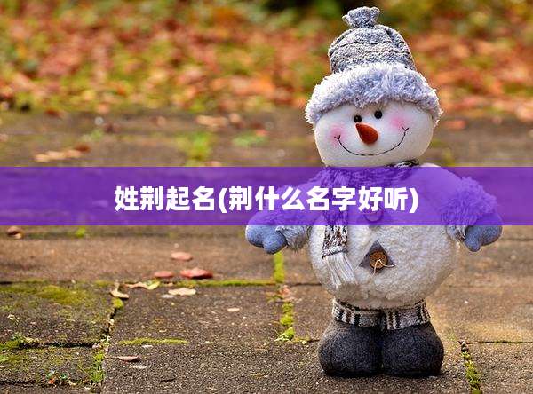 姓荆起名(荆什么名字好听)