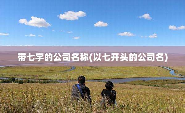 带七字的公司名称(以七开头的公司名)
