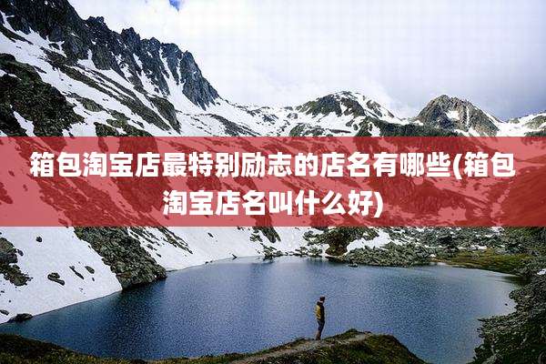 箱包淘宝店最特别励志的店名有哪些(箱包淘宝店名叫什么好)