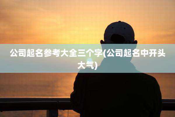 公司起名参考大全三个字(公司起名中开头大气)