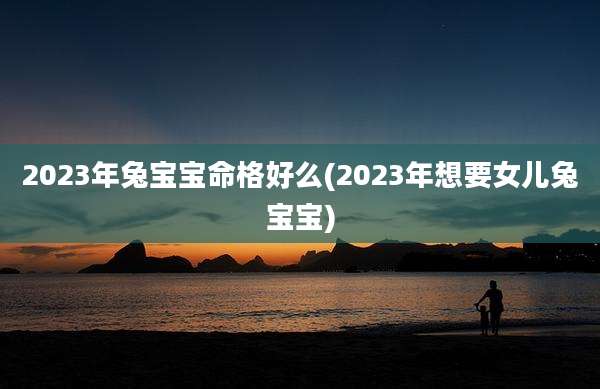 2023年兔宝宝命格好么(2023年想要女儿兔宝宝)