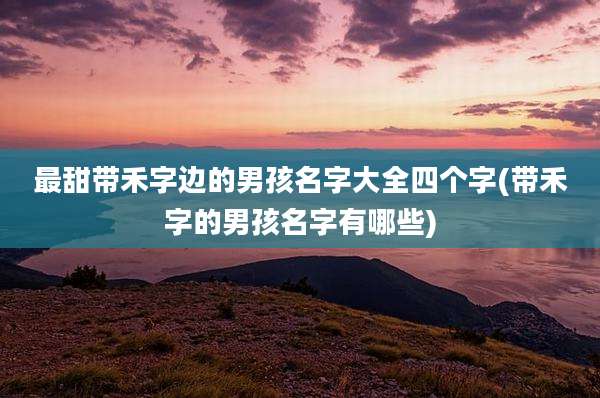 最甜带禾字边的男孩名字大全四个字(带禾字的男孩名字有哪些)