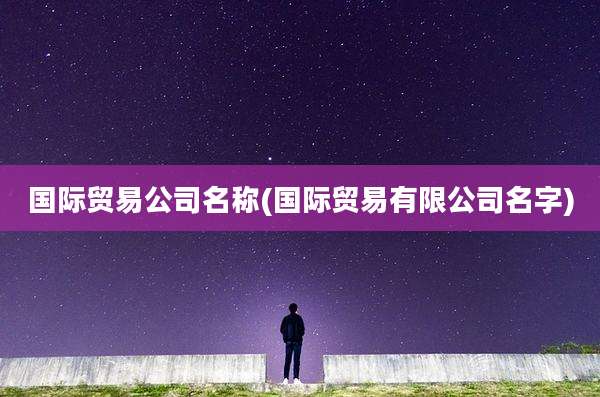 国际贸易公司名称(国际贸易有限公司名字)
