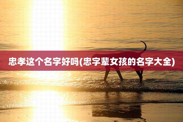 忠孝这个名字好吗(忠字辈女孩的名字大全)