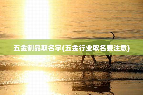 五金制品取名字(五金行业取名要注意)