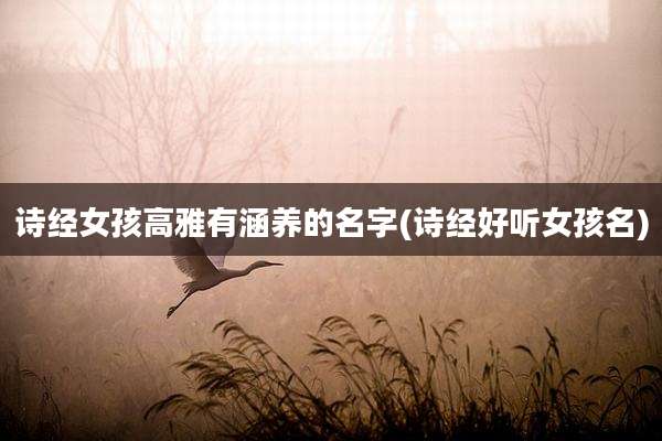 诗经女孩高雅有涵养的名字(诗经好听女孩名)