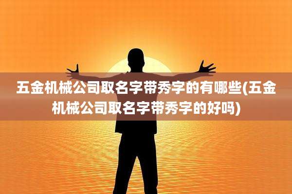 五金机械公司取名字带秀字的有哪些(五金机械公司取名字带秀字的好吗)