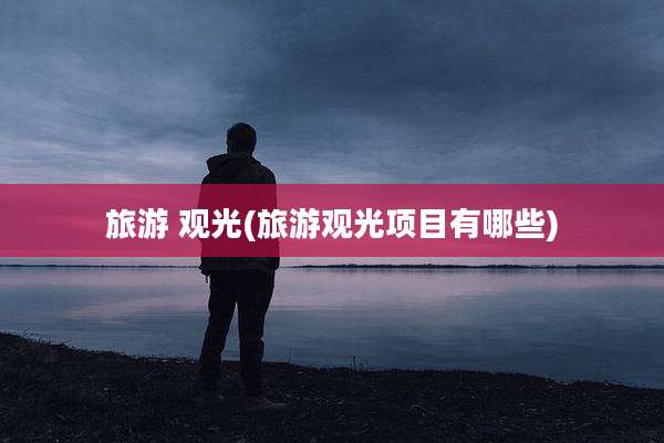 旅游 观光(旅游观光项目有哪些)