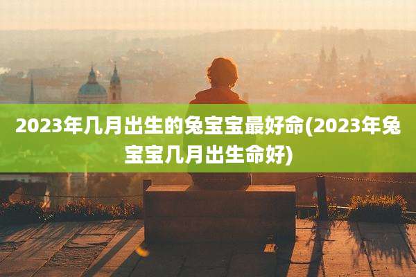 2023年几月出生的兔宝宝最好命(2023年兔宝宝几月出生命好)