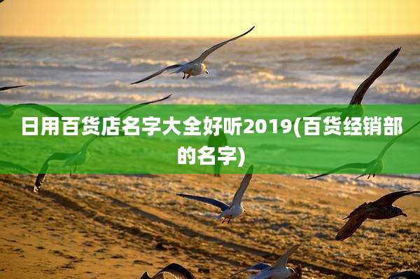 日用百货店名字大全好听2019(百货经销部的名字)