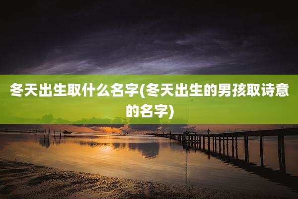冬天出生取什么名字(冬天出生的男孩取诗意的名字)