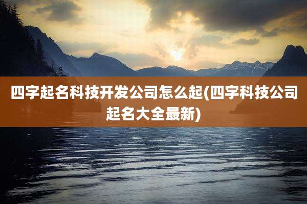 四字起名科技开发公司怎么起(四字科技公司起名大全最新)