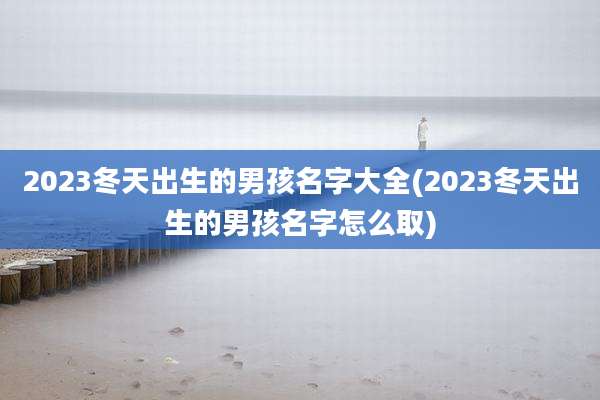 2023冬天出生的男孩名字大全(2023冬天出生的男孩名字怎么取)