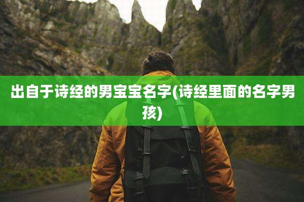 出自于诗经的男宝宝名字(诗经里面的名字男孩)
