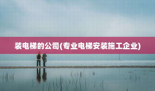 装电梯的公司(专业电梯安装施工企业)
