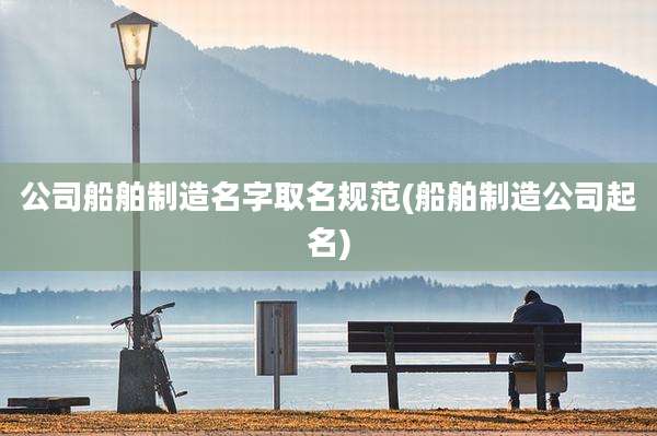 公司船舶制造名字取名规范(船舶制造公司起名)