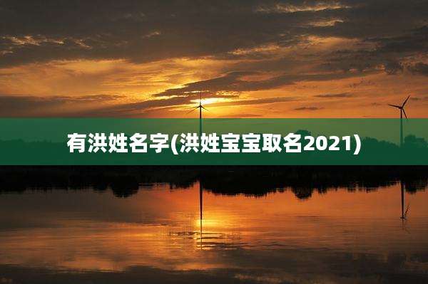 有洪姓名字(洪姓宝宝取名2021)