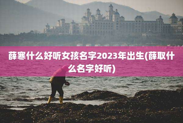 薛寒什么好听女孩名字2023年出生(薛取什么名字好听)