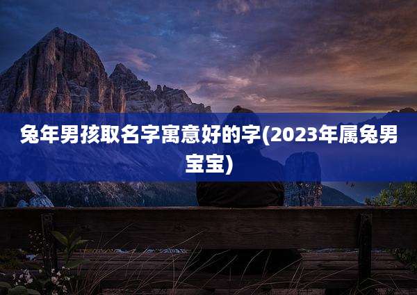 兔年男孩取名字寓意好的字(2023年属兔男宝宝)