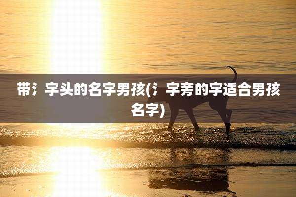 带氵字头的名字男孩(氵字旁的字适合男孩名字)