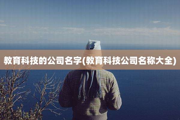 教育科技的公司名字(教育科技公司名称大全)