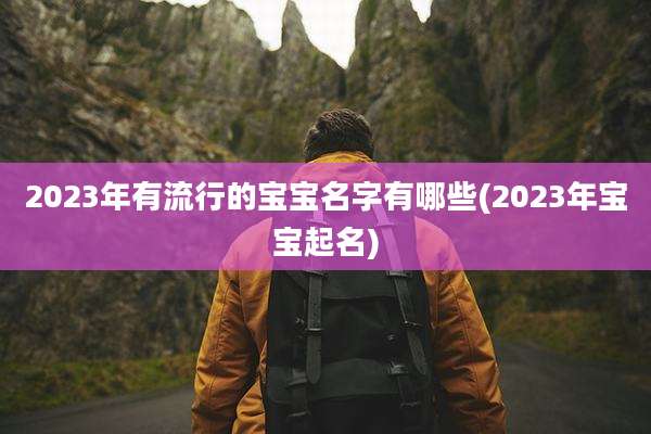 2023年有流行的宝宝名字有哪些(2023年宝宝起名)