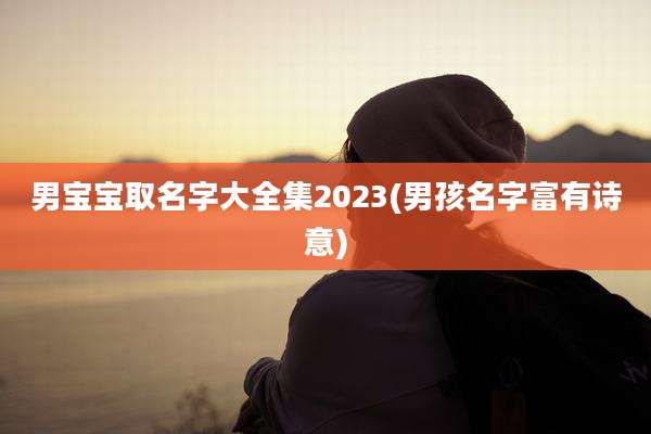 男宝宝取名字大全集2023(男孩名字富有诗意)