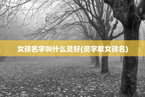 女孩名字叫什么灵好(灵字取女孩名)