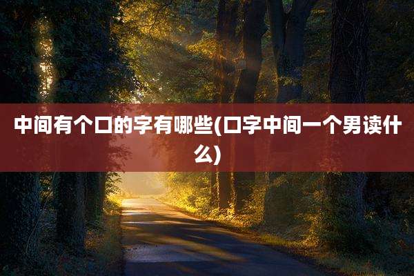 中间有个口的字有哪些(口字中间一个男读什么)