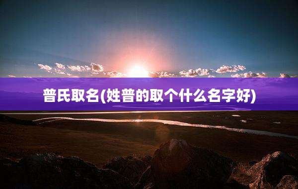 普氏取名(姓普的取个什么名字好)