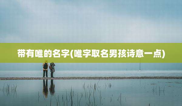 带有唯的名字(唯字取名男孩诗意一点)