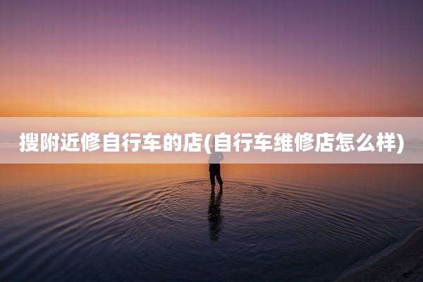 搜附近修自行车的店(自行车维修店怎么样)