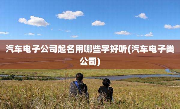 汽车电子公司起名用哪些字好听(汽车电子类公司)
