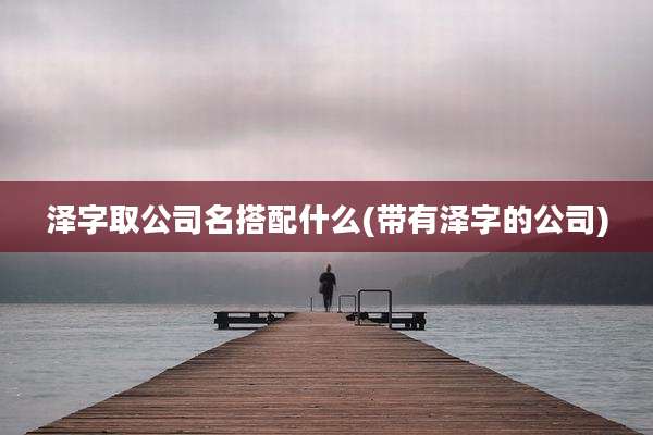 泽字取公司名搭配什么(带有泽字的公司)