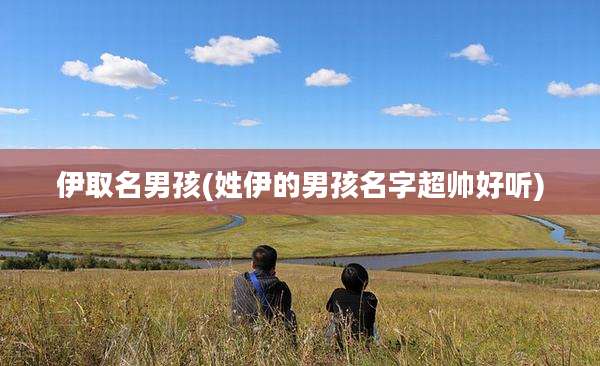 伊取名男孩(姓伊的男孩名字超帅好听)