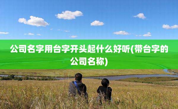 公司名字用台字开头起什么好听(带台字的公司名称)