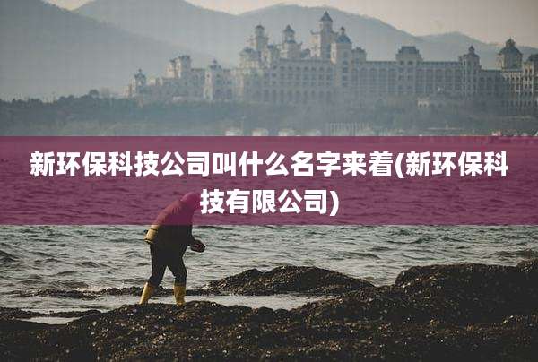 新环保科技公司叫什么名字来着(新环保科技有限公司)