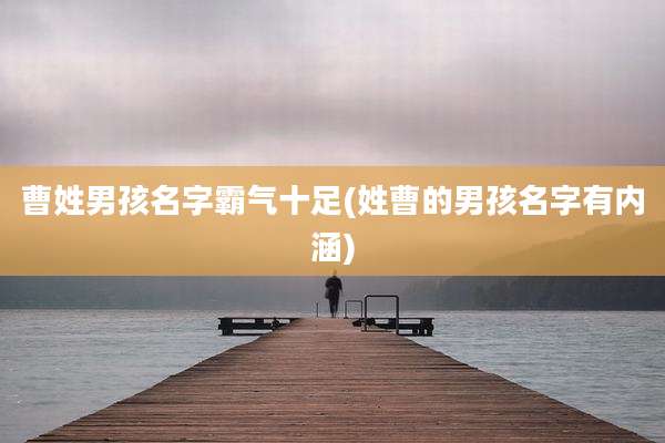 曹姓男孩名字霸气十足(姓曹的男孩名字有内涵)