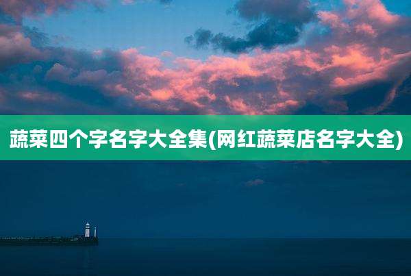 蔬菜四个字名字大全集(网红蔬菜店名字大全)