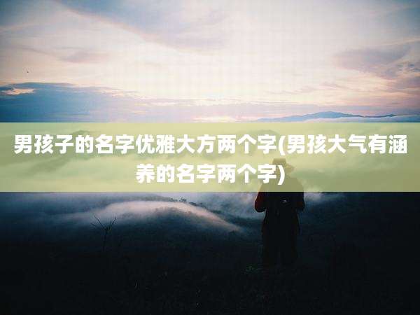 男孩子的名字优雅大方两个字(男孩大气有涵养的名字两个字)