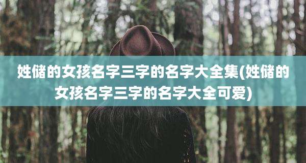 姓储的女孩名字三字的名字大全集(姓储的女孩名字三字的名字大全可爱)